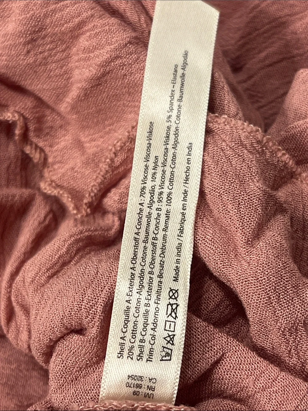 Free People Adella Maxi Slip Dress in a dusty rose color, featuring a crocheted